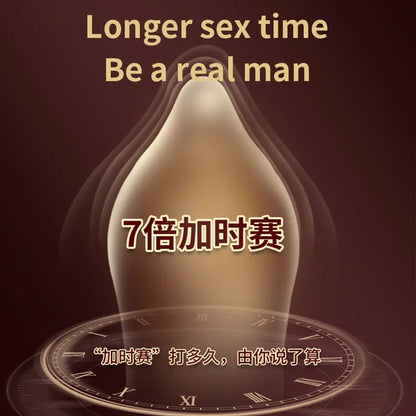 Delayed Ejaculation Condoms 7 Times Reduce Sensitivity  For Men Ultra Thick 0.07mm Thicker Condom Penis Cock Sleeves Sex Toys