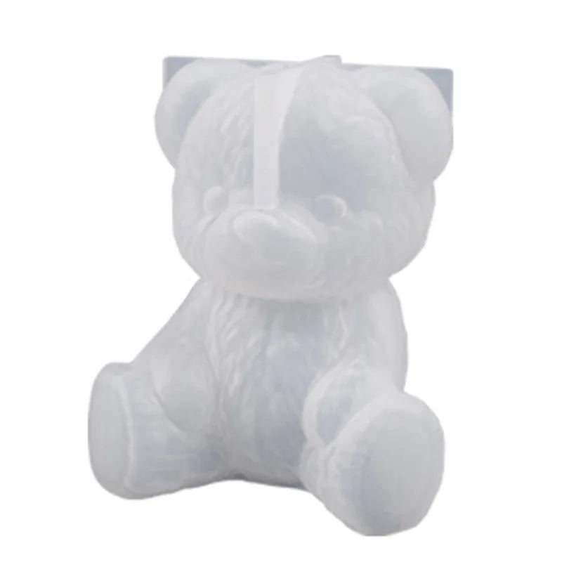 DIY crystal resin drop mold for three-dimensional teddy bear smile sitting bear display stand fragrance wax resin drop mold orna