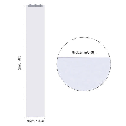 7X PVC Strip Curtain Plastic Soft Freezer Room Door Curtain Kit Hanging 18cm X2m Air-Conditioning Heat Insulation