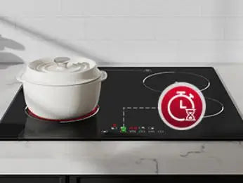 6000W Built-in Ceramic Hob, 4 Zone Induction Cooktop with Touch Control, 9 Power Levels, Timer & Child Lock, 60cm Black Glass