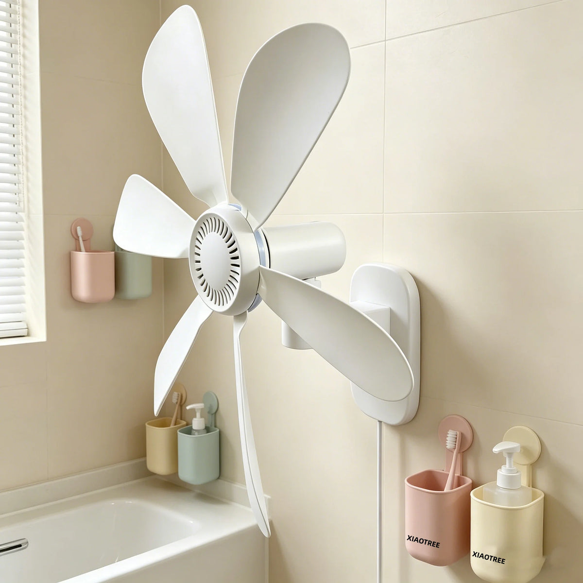 16.5-Inch Wall Mount Fan with Remote and Timer Small 5V USB Fan with Powerful 4 Speeds Quiet Corner Fans for Bedroom Kitchens