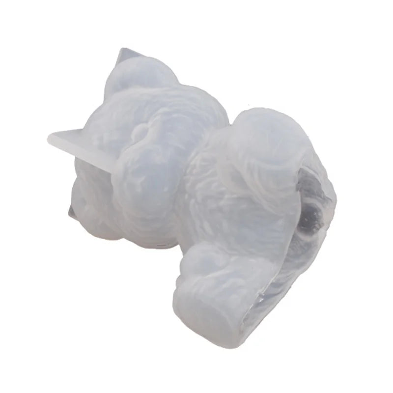 DIY crystal resin drop mold for three-dimensional teddy bear smile sitting bear display stand fragrance wax resin drop mold orna