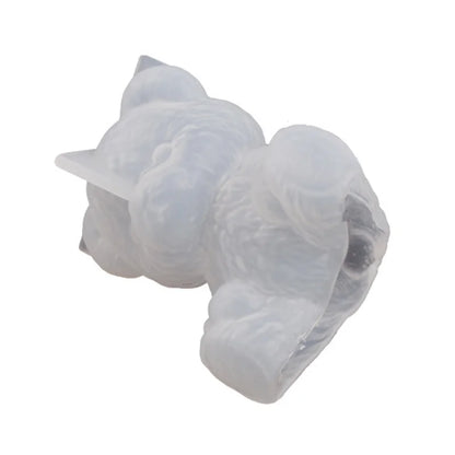 DIY crystal resin drop mold for three-dimensional teddy bear smile sitting bear display stand fragrance wax resin drop mold orna