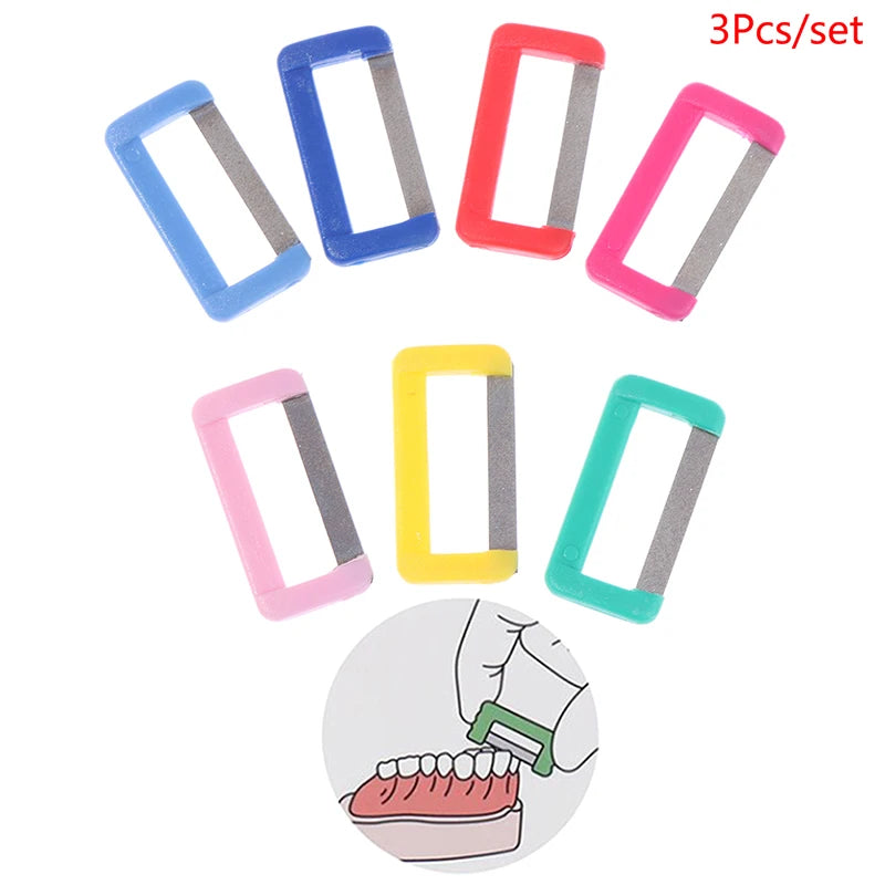 3Pcs Disposable Dental Orthodontic Interproximal Enamel Polishing Tool Tooth Reducted Teeth Whitening Material Oral Care