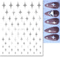 3d Nail Art Stickers Red Black White Love Hearts Stars Clouds French Full Tips Adhesive Nail Decals Slider For Manicure