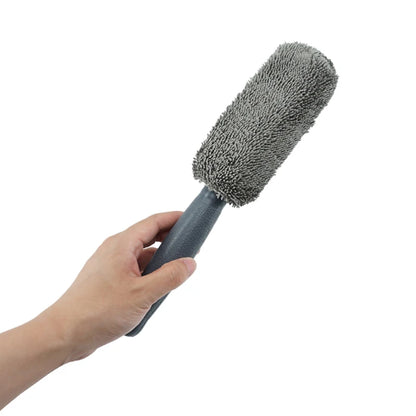 Car Wheel Wash Cleaning Car Wash Portable Microfiber Wheel Tire Rim Brush for Car with Plastic Handle Auto Washing Cleaner Tools