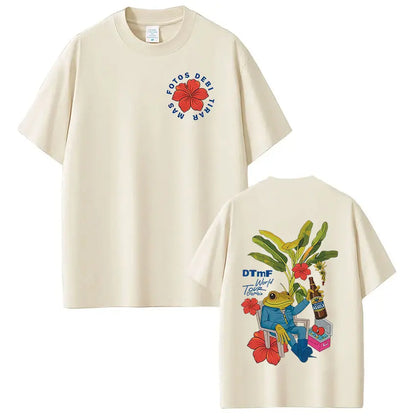 Rapper Bad Bunny T-shirt Debi Tirar Mas Fotos DTMF World Tour T Shirts Men's Women Fashion Vintage Hip Hop T-shirts Streetwear