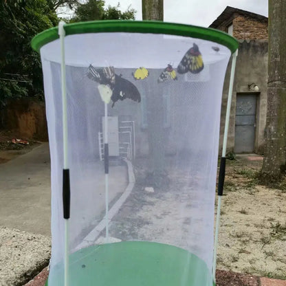 Butterflies Habitat Cage Premium Transparent Mesh Lightweight Breeding Cage Zipper Design Outdoor Observation House Portable