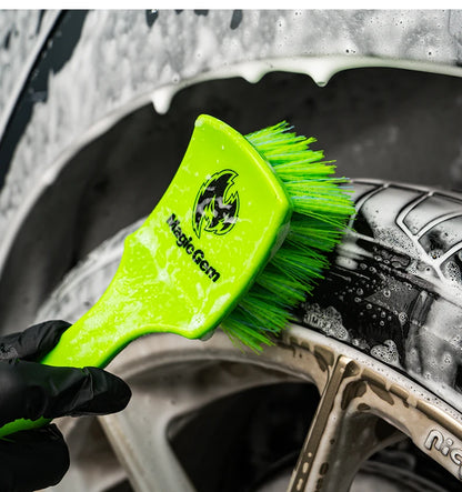 MAGIC GEM Tire Brushes for Cleaning Tires, Durable Car Wash Brush, Stiff Tire Scrub Brush for Car Detailing & Rubber Tire