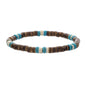 Coconut Wood Beaded Bracelet Eiastic Turquoise Stone Bead Bracelets for Men and Women Handmade Stacking Wooden Stretch Bracelets