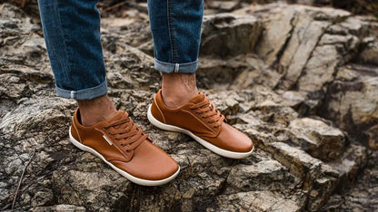 HOBIBEAR Unisex Wide Barefoot Shoes Women Men Zero Drop Minimalist Sneakers Artificial Leather Trail Walking Shoes