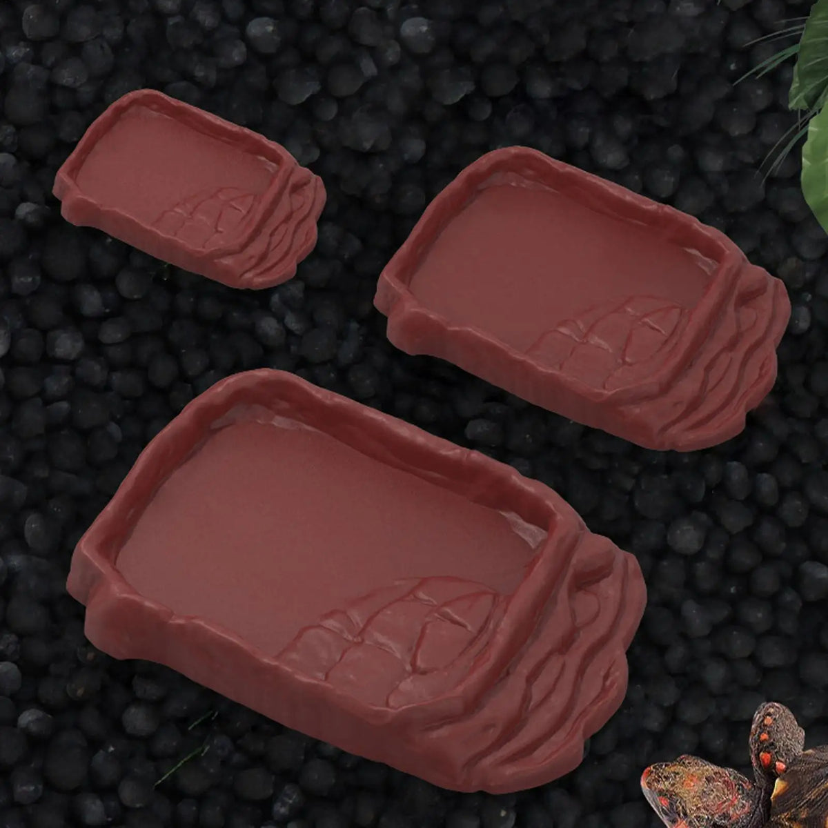 Tortoise Bathtub Water Dish Anti-Slip Ladders Reptile Bowl Reptile Bathing Pool Aquarium Ornament Tortoise Habitat Accessories