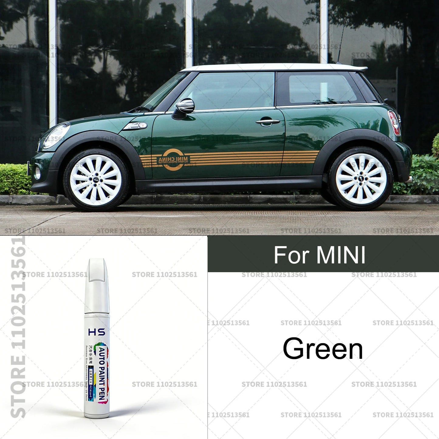 Car Paint Repair Pen Touch Up Scratch Remover DIY Auto Accessories For 2001-2025 MINI Black White lsland Blue Gold Green Grey