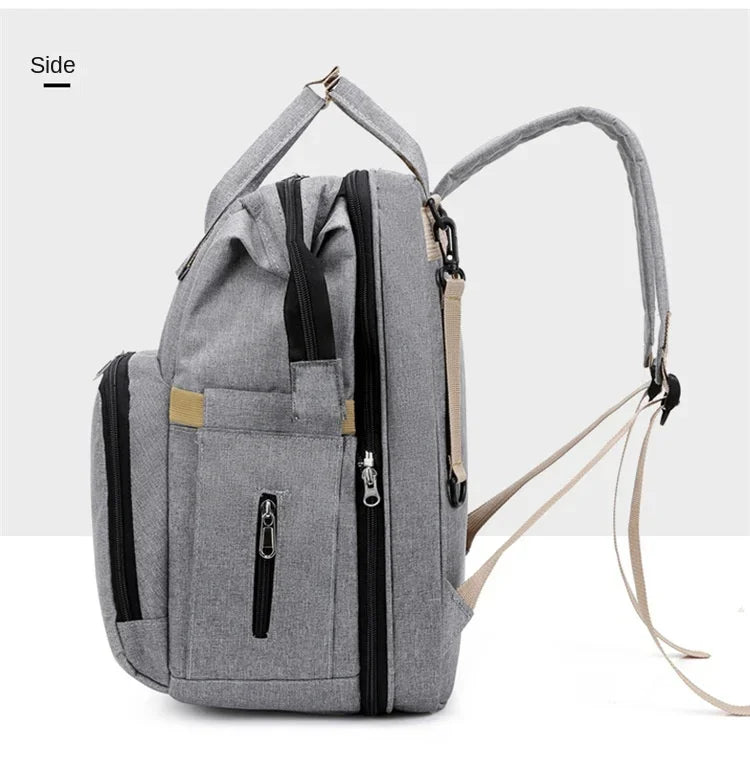Mommy Diaper Bags Baby Bed Mother Large Capacity Nappy Milk Bottle Backpacks with Changing Mat Convenient Baby Nursing Bags