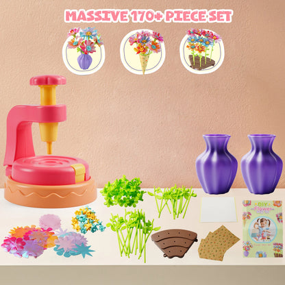 DIY Flower Bouquet Kit Educational Crafts Set for Kids,DIY Flower Arrangement Children's Toy Make Own Gift for Birthday Holiday
