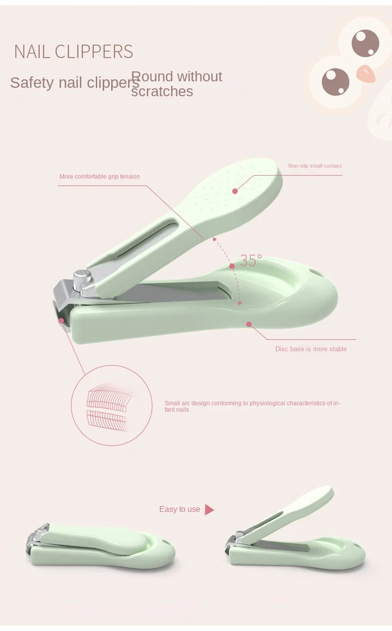 Newborn Baby Nail Scissors Baby Nail Care Tools Kids Safety Portable Nail Scissors Trimmer Tweezers with Box Kids  Nail Art  Set