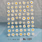1PC 5D Macaron Flower/Fruit Nail Charms Sticker Embossed Bear/Rabbit/Letter Nails Slider Decals Summer Adhesive Manicure Decor&Y