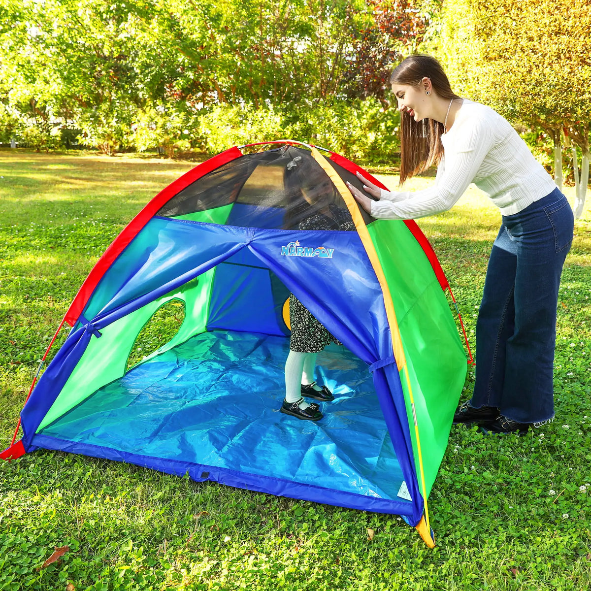 Kids Play Tent Easy Fun Dome Tent for Children Indoor/Outdoor Fun - X' Gift