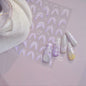 Embossed Nails Sticker 5D Japanese Retro Nail Art Stickers White French Line Adhesive Nail Art Sliders DIY Manicure Decor Decals