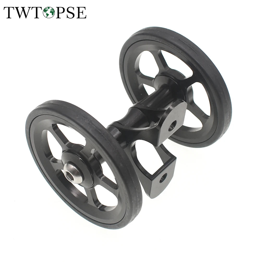 TWTOPSE Bike Easywheel Mudguard Fender Wheel For Brompton Folding Bicycle Mud Guard Wheel Double AL7075 CNC A C Line 77g 60mm