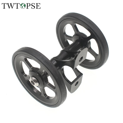 TWTOPSE Bike Easywheel Mudguard Fender Wheel For Brompton Folding Bicycle Mud Guard Wheel Double AL7075 CNC A C Line 77g 60mm