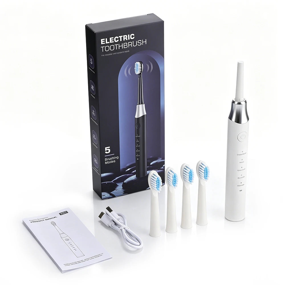 IPX7 Waterproof Sonic Electric Toothbrush 5 Cleaning Modes Deep Clean Whitening Tooth Brush Gum Care Smart Timing Low Noise