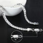 Fine Noble 925 Sterling Silver Solid Chain Bracelet For Women Men Charm Party Gift Wedding party Fashion Jewelry