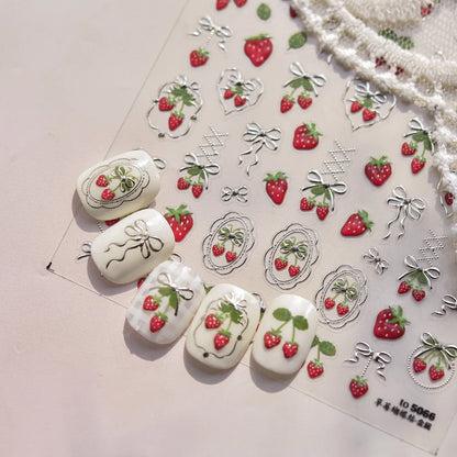 Colorful Water Bubble 5D Nail Art Stickers Goldfish Koi carp Dreamy Polarized Dreamlike Self Adhesive Delicate Manicure Decals