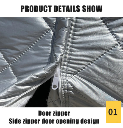 Car Covers Winter Warm Car Cover For Sun And Rain Protection Snow Hail Prevention Full Wrap Car Coats Cotton Fleece Thickened
