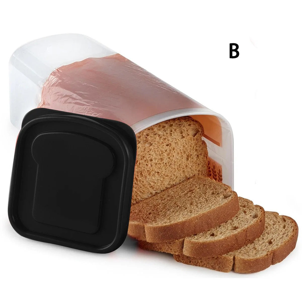 Plastic Bread Box with Sealing Lid and Tray, Bread Storage Box, Sandwich Bread Storage Box, Pasta Storage Box, Multigrain Jar