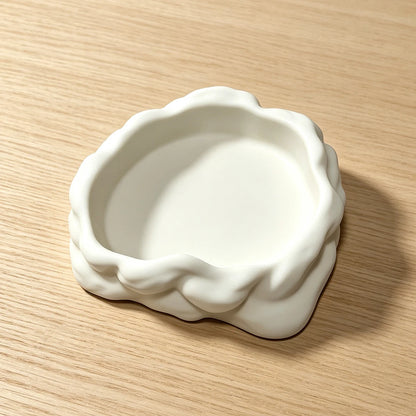 Simulated Stone-Shaped Bowl for Reptiles, Stable and Anti-Spill Feeding Bowl for Reptiles, Feeding Box for Bearded Dragons and Horned Frogs, Water Bowl