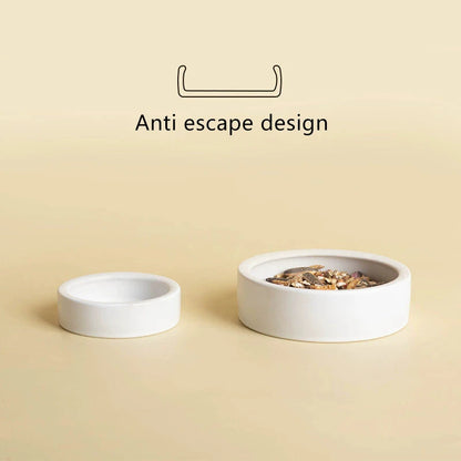 Reptile Food Ceramic Bowl Anti-Escape Ceramic Feeder Dish Reptile Water Bowl Ceramic Feed Bowl For Hermit Crab Gecko Chameleon