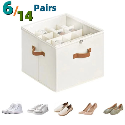 Foldable Shoe Storage Box - Dust-Proof Organizer for Shoes, Space-Saving Shoe Cabinet