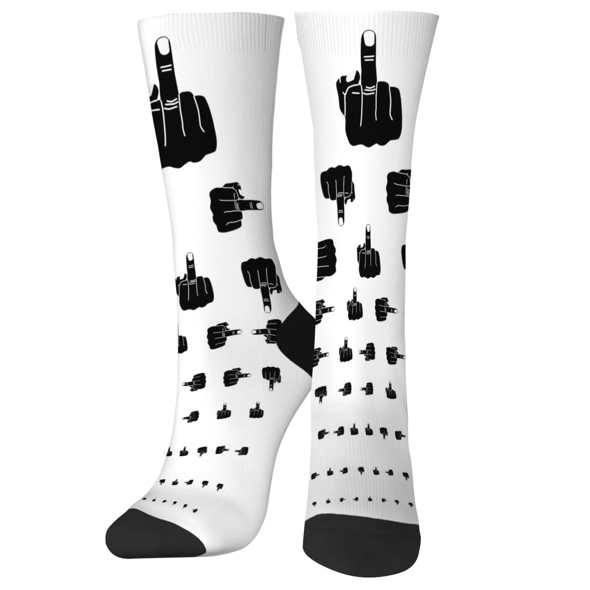 Funny Finger Art Men's Socks Novelty Street Harajuku Hip Hop Style Compression Socks Casual Fashion Crazy Party Happy Socks Gift