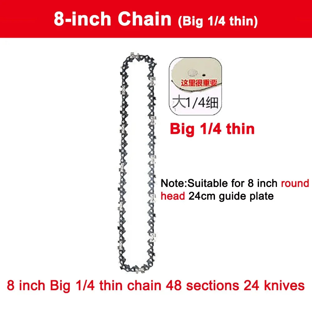 1/4 chainsaw chain guide 4/6/8/10 inch portable electric saw mini chainsaw logging saw blade Pruning chain saw chain accessories