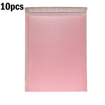 50-10PCS Black/Pink/White Bubble Mailers Delivery Package Packaging Small Business Supplies Bubble Envelopes Packing Bag Mailer
