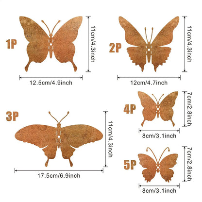 Metal Butterfly Wall Decor 15 Piece Set Aesthetic Wall Art for Girls Room Bedroom Nursery Bathroom Garden Outdoor Party Decor