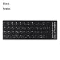 Non-slip Arabic Deutsch Spanish Keyboard Stickers Russian Letter Alphabet Layout English Wear-resistant Keyboard Covers