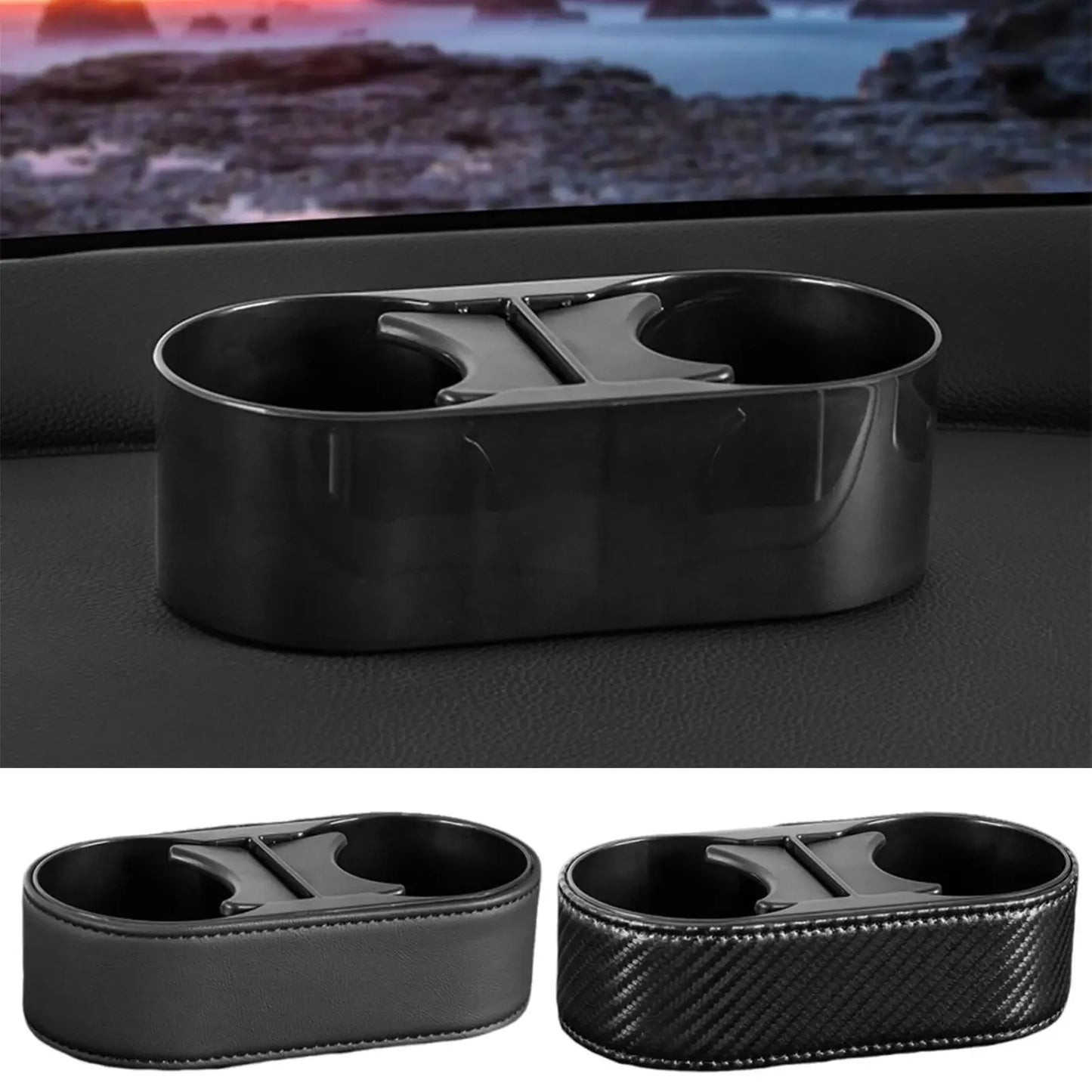 Automotive Cup Holders Double Vehicle Cup Holder Console Organizer Automotive Fixed Beverage Bracket for Golf Cart Trip Daily