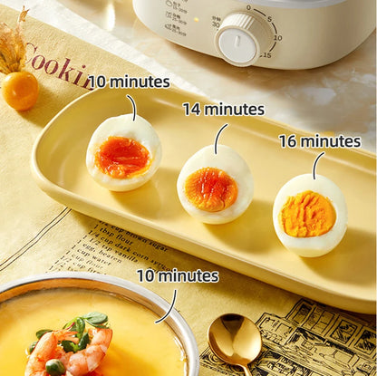 360W Electric Egg Boiler Breakfast Machine Multicooker Steamer Automatic Egg Cookers Home Egg Custard Steaming Cooker with Timer