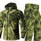 New Shark Shell Beetle Suit Winter Camo Fleece Lined Thickened Softshell Jacket Pants Set Plus Size Windproof Thermal Outdoor Ge