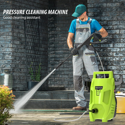 Pressure Washers, 3000W 200Bar High-Pressure 500L/H Flow Rate Electric Pressure Washers with 3 In 1 Adjustable Nozzle & 7m Pants, Jet Washers for Cleaning Cars, Driveways, Patios, fences, Green