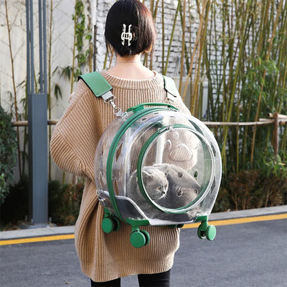 High Quality Pet Suitcase with Shoulder Straps, Portable for Dogs To Go Out Transparent Bag, Space Cabin, Cat Bag Large Capacity