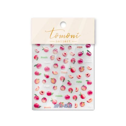 Line Flower Powder Blusher Love Heart High Quality Jelly Series Adhesive Nail Sticker Nail Art Decoration Decals Design T-2830