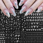 12pcs/set Cute Cartoon Dog/Cat Nail Art Stickers 3D Graffiti Black Cat Dog  Nail Decals 8*10cm Self-Adhesive Cartoon Nail Art Su