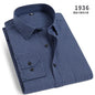 Men's Long-Sleeved Shirt Business Casual Solid Color Striped Plaid Spring Summer Free Ironing All Fit Tooling Comfortable