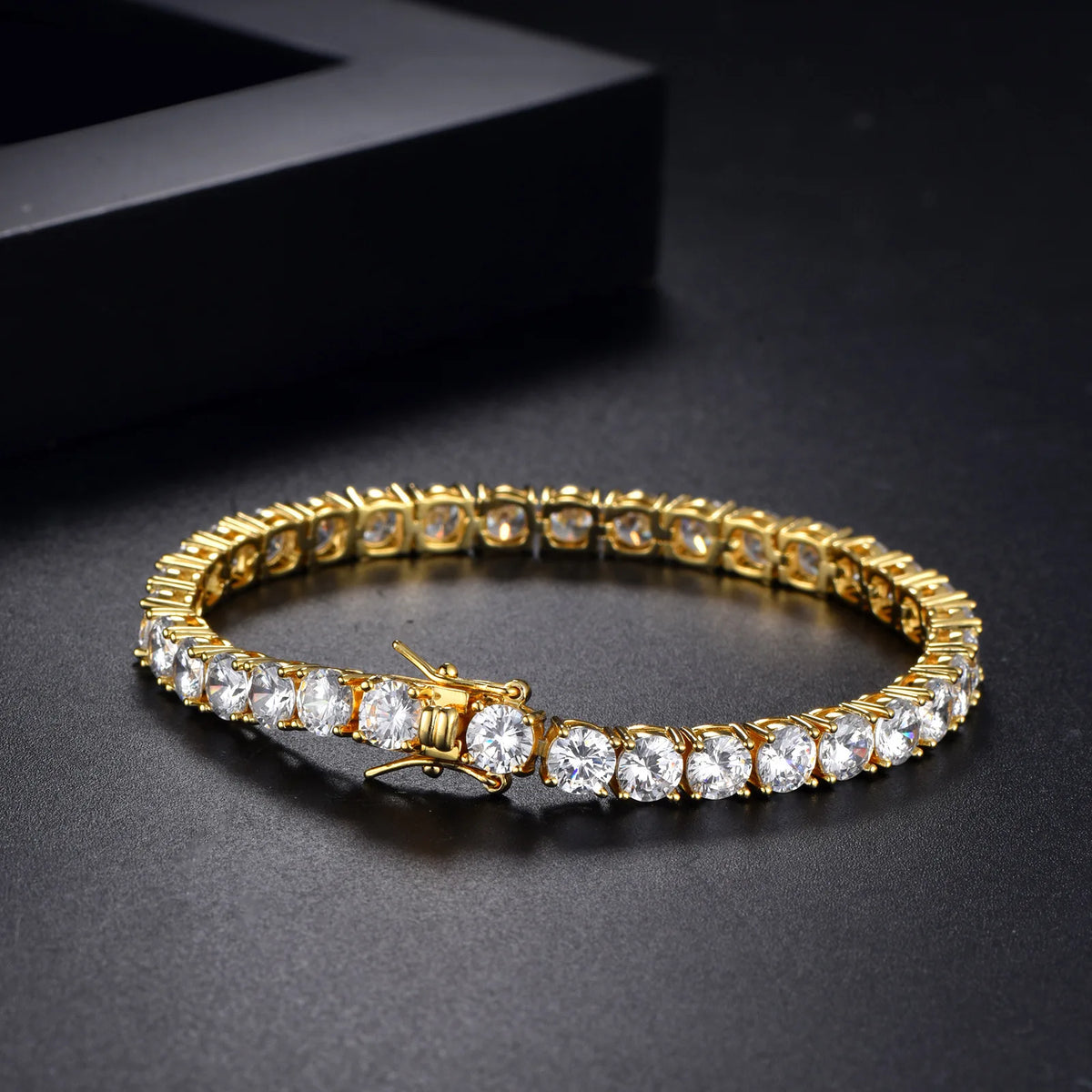100% S925 Sterling Silver 2-6mm Real Moissanite Tennis Bracelet for Women Wedding Jewelry Christmas Exquisite Gift