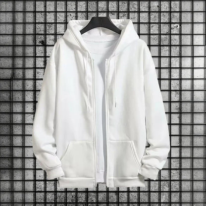2026 New Arrival Men's Zipper Hoodie Sweatpants 2 Piece Set High Quality Hooded Long Sleeve Sweatshirt Autumn Winter Tracksuit