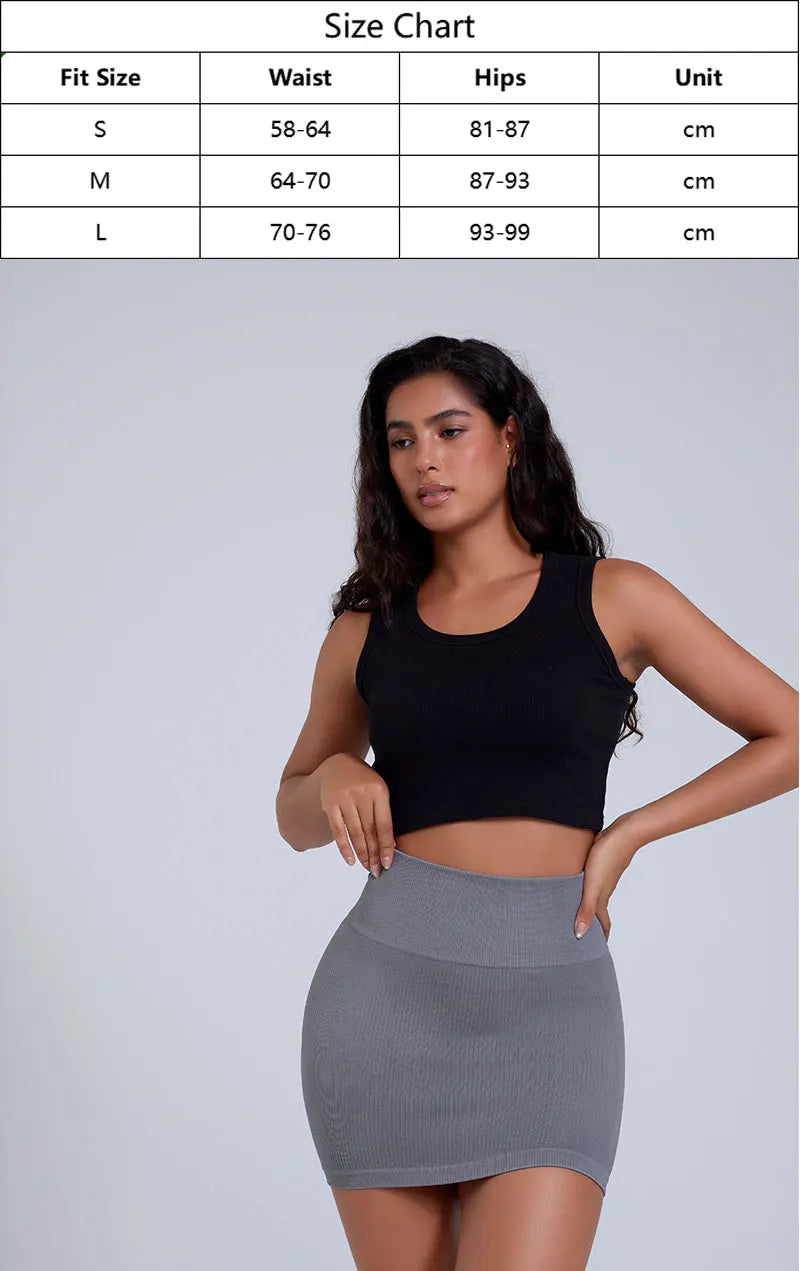 FINETOO Spring Summer New High Waist Elastic Business Women Mini Skirt Black Slimming Knitted Half Body Skirt Professional Work