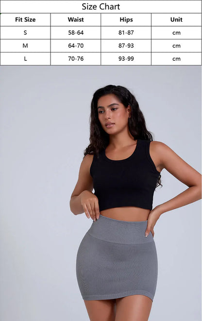 FINETOO Spring Summer New High Waist Elastic Business Women Mini Skirt Black Slimming Knitted Half Body Skirt Professional Work
